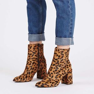 Topshop leopard boots